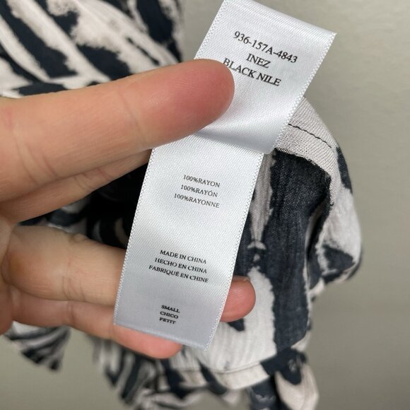 Rails NWT Inez Dress Women's Small Black Nile Mini Dress Long Sleeve Smocked - Picture 15 of 16